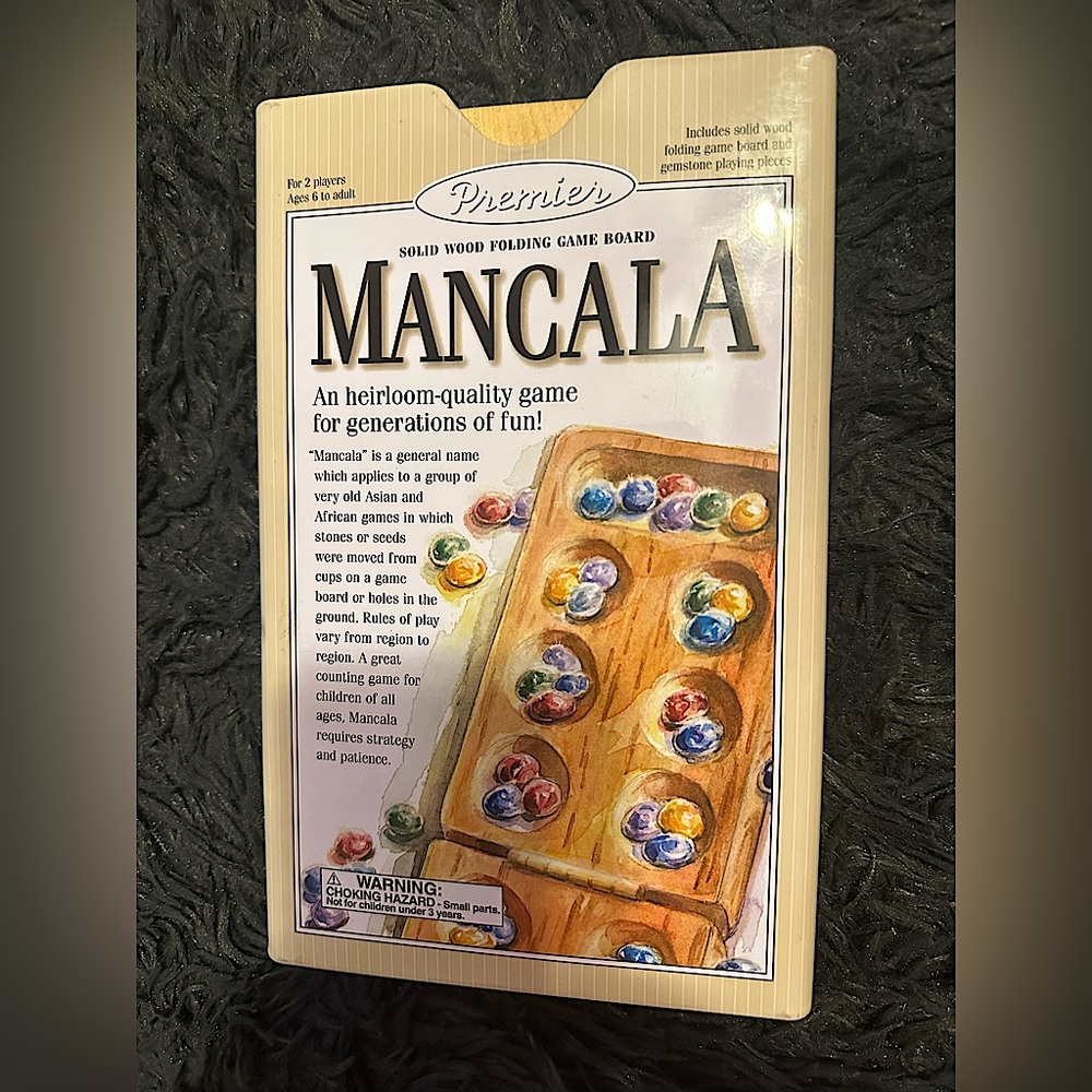 Mancala Solid Wood Folding Game Board